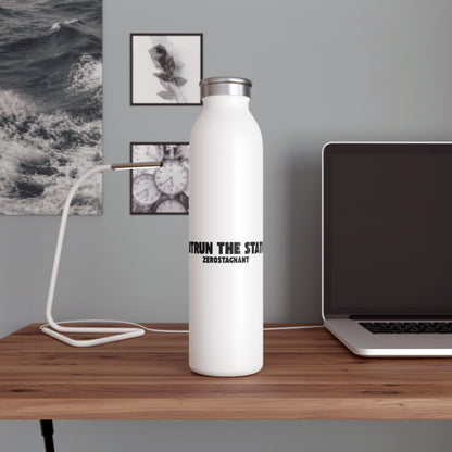 Outrun the Static — Slim Water Bottle, Stainless Steel, 20 Oz