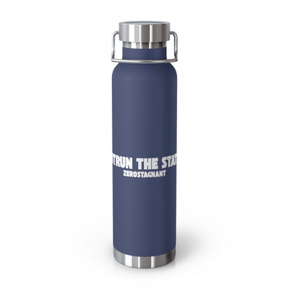 Outrun the Static — Copper Vacuum Thermos Water Bottle, 22 Oz