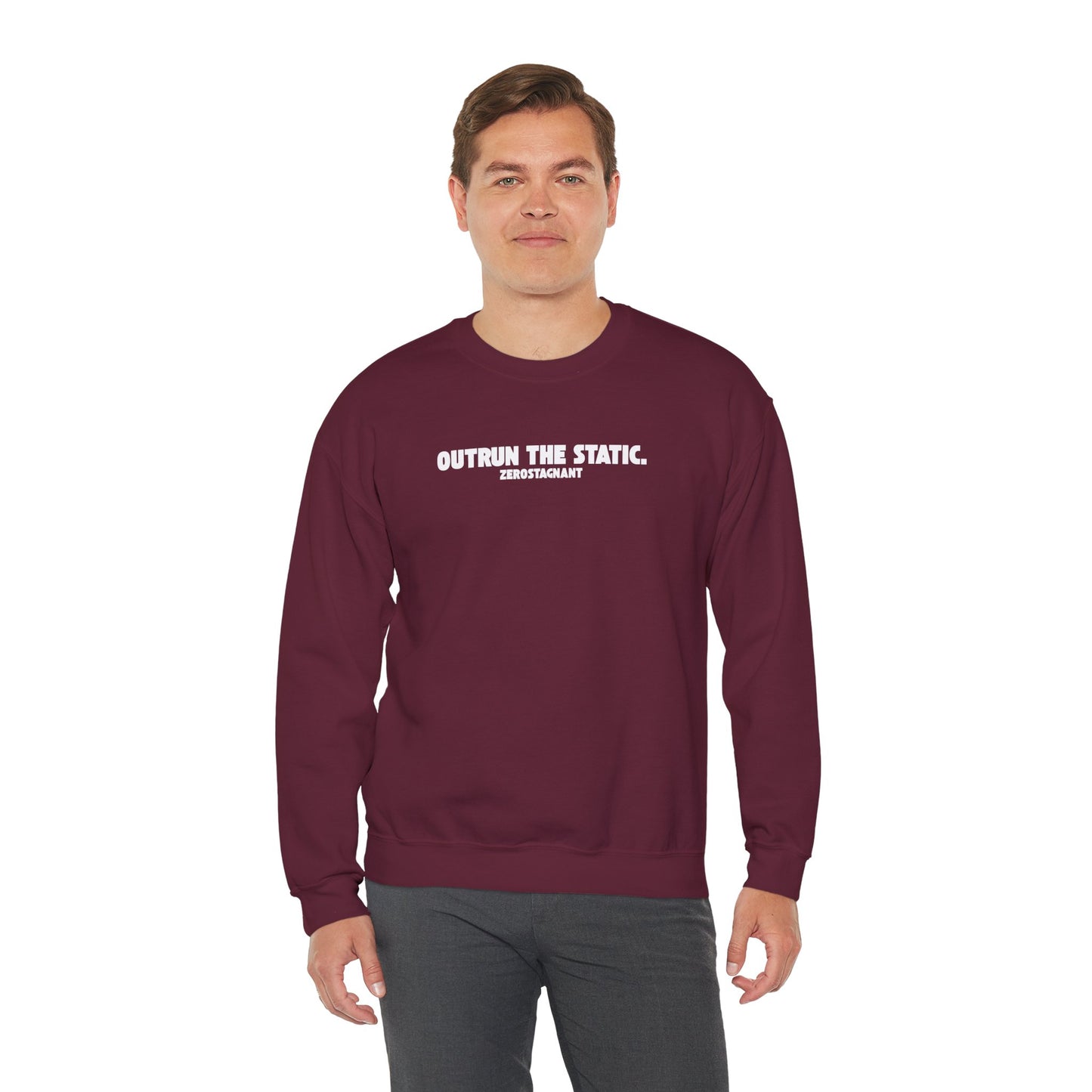 Outrun the Static T-Shirt — Unisex Garment-Dyed T-shirt—Motivational Fitness Tee