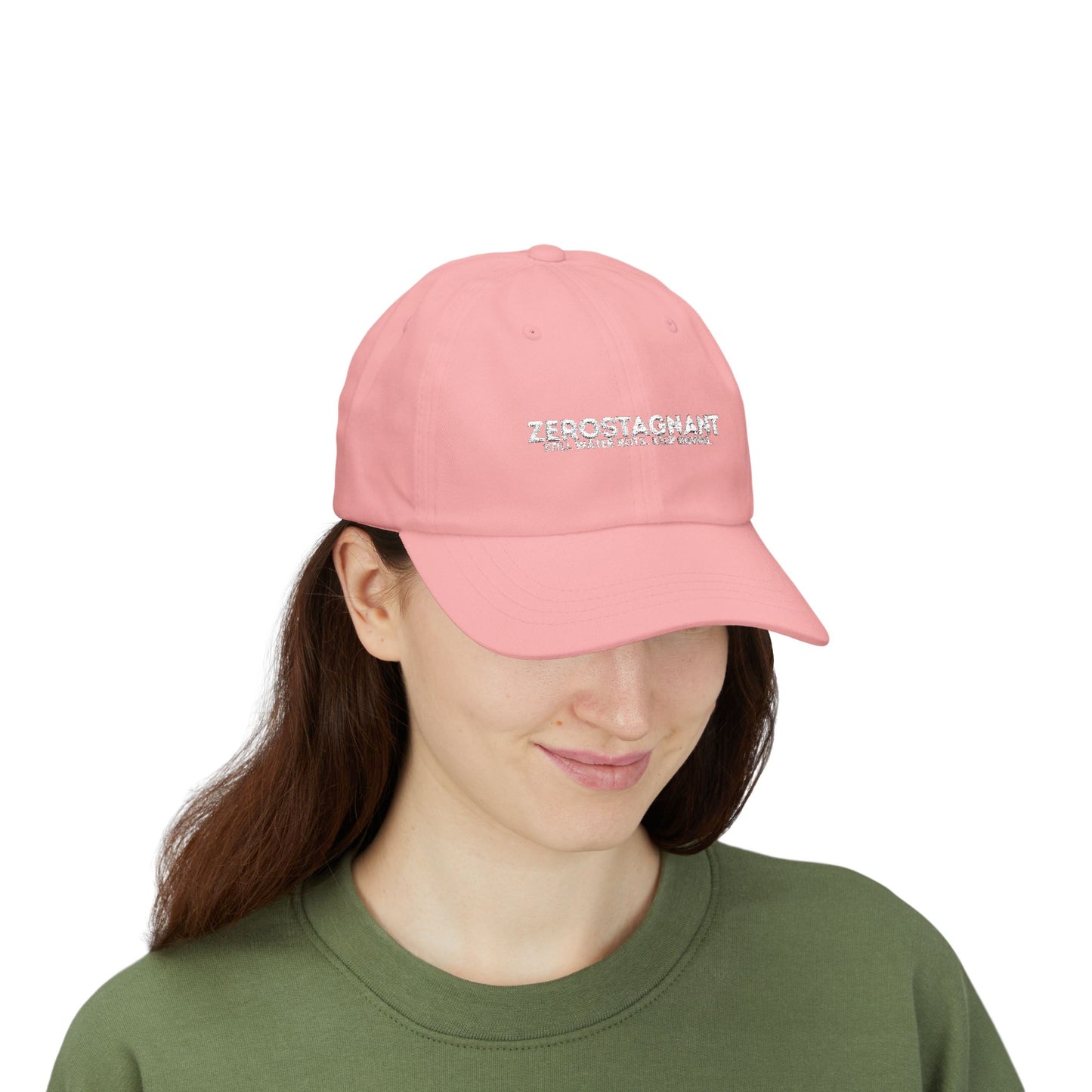 Dad Cap — Embroidered "Zerostagnant: Still Water Roots. Keep Moving."