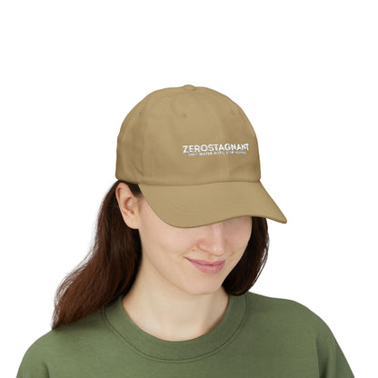 Dad Cap — Embroidered "Zerostagnant: Still Water Roots. Keep Moving."