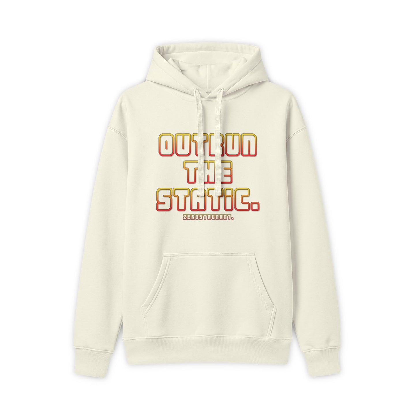 Outrun The Static Hoodie — Unisex Retro Vintage Racing Graphic Sweatshirt, Non-Stop