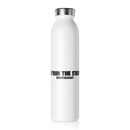 Outrun the Static — Slim Water Bottle, Stainless Steel, 20 Oz