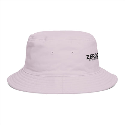 Bucket Hat — "Zerostagnant: Still Water Roots. Keep Moving."