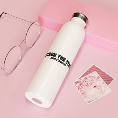 Outrun the Static — Slim Water Bottle, Stainless Steel, 20 Oz