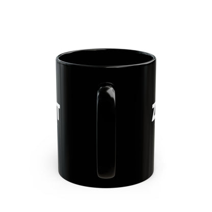 Black Mug — "Zerostagnant: Still Water Rots. Keep Moving." Motivational Coffee Cup