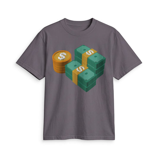 Fun Social Media 3D Money Stack T-Shirt — Keep Moving.