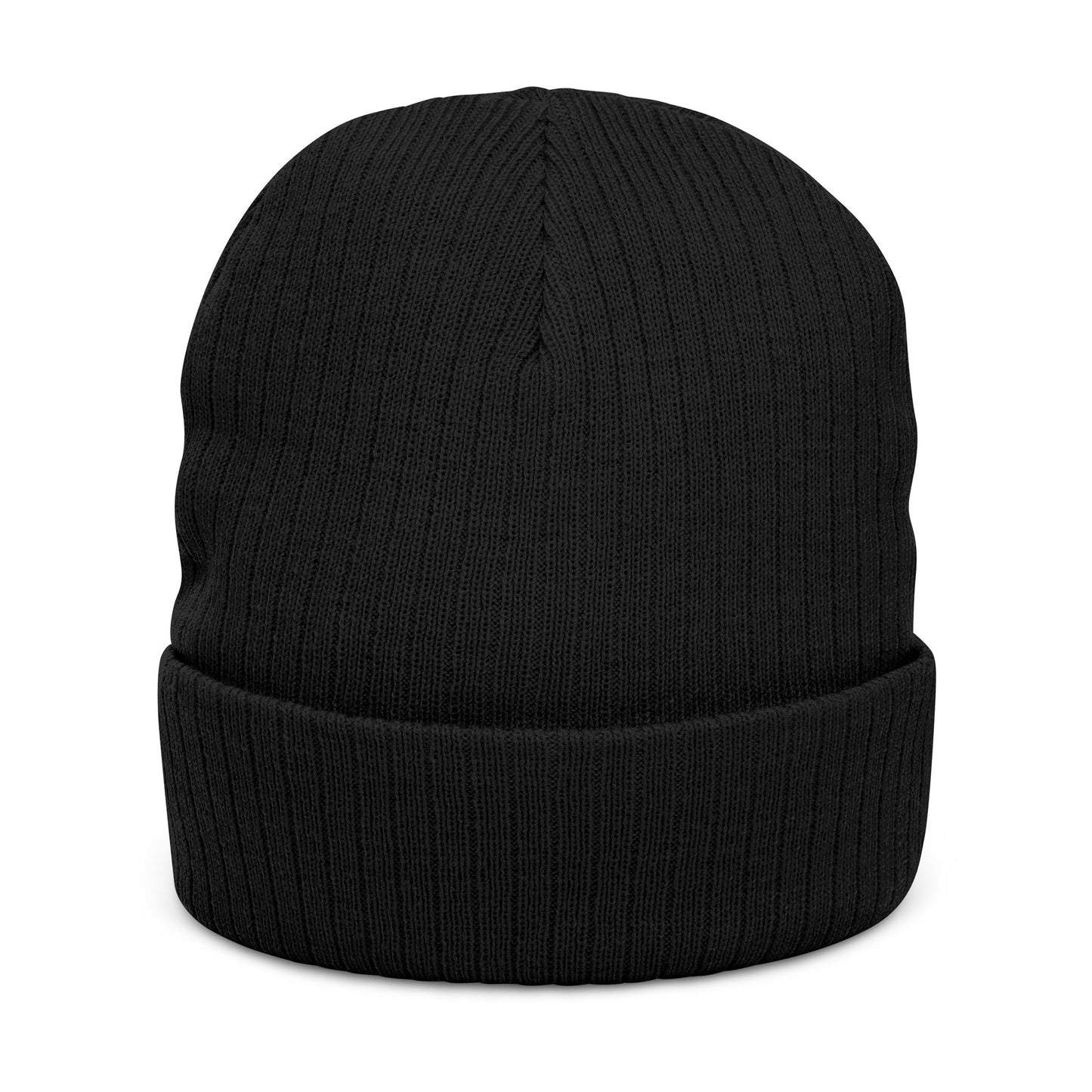 Ribbed Knit Beanie — Embroidered “ZEROSTAGNANT: Still Water Rots. Keep Moving.”