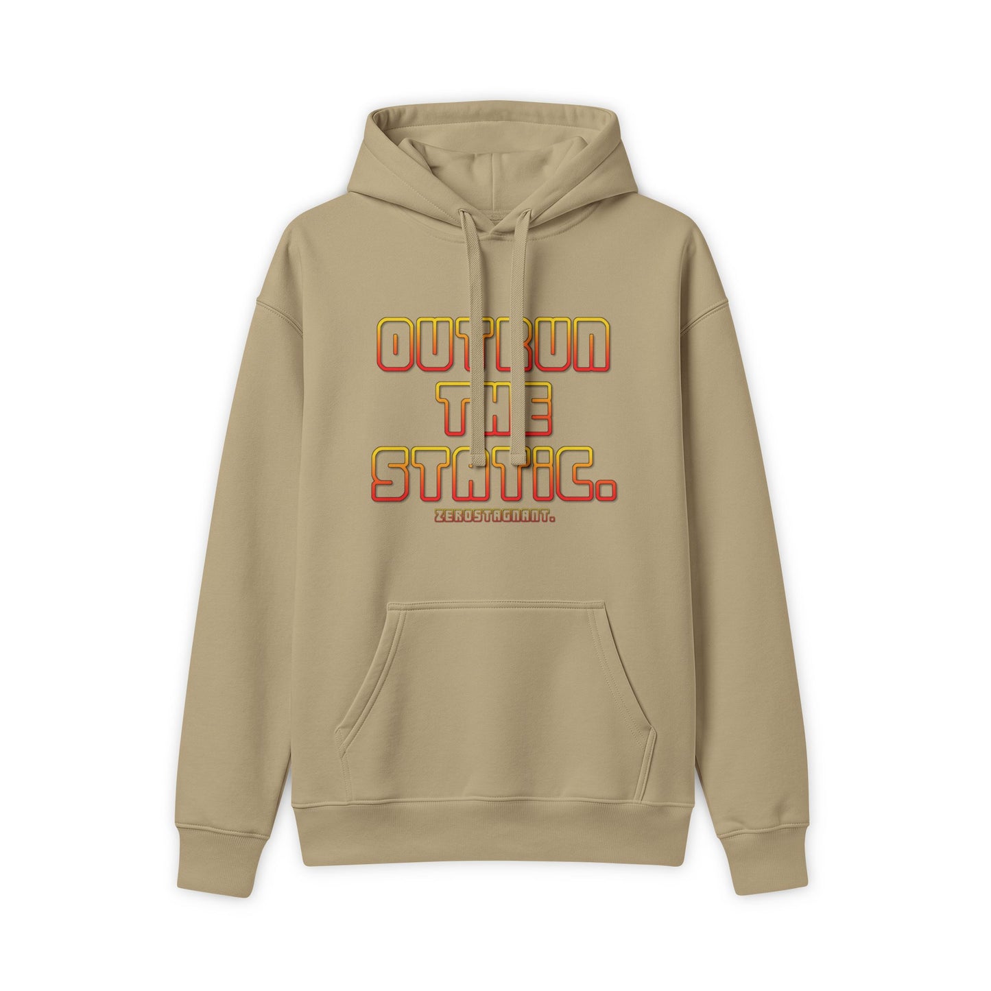 Outrun The Static Hoodie — Unisex Retro Vintage Racing Graphic Sweatshirt, Non-Stop