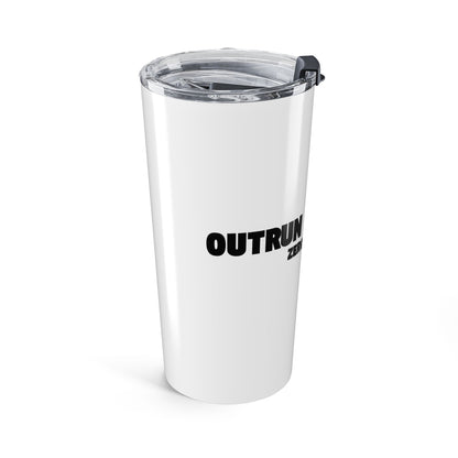 Outrun the Static — Tumbler, Motivational Travel Mug, 20oz