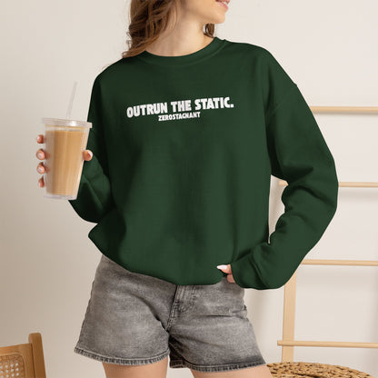 Outrun the Static T-Shirt — Unisex Garment-Dyed T-shirt—Motivational Fitness Tee