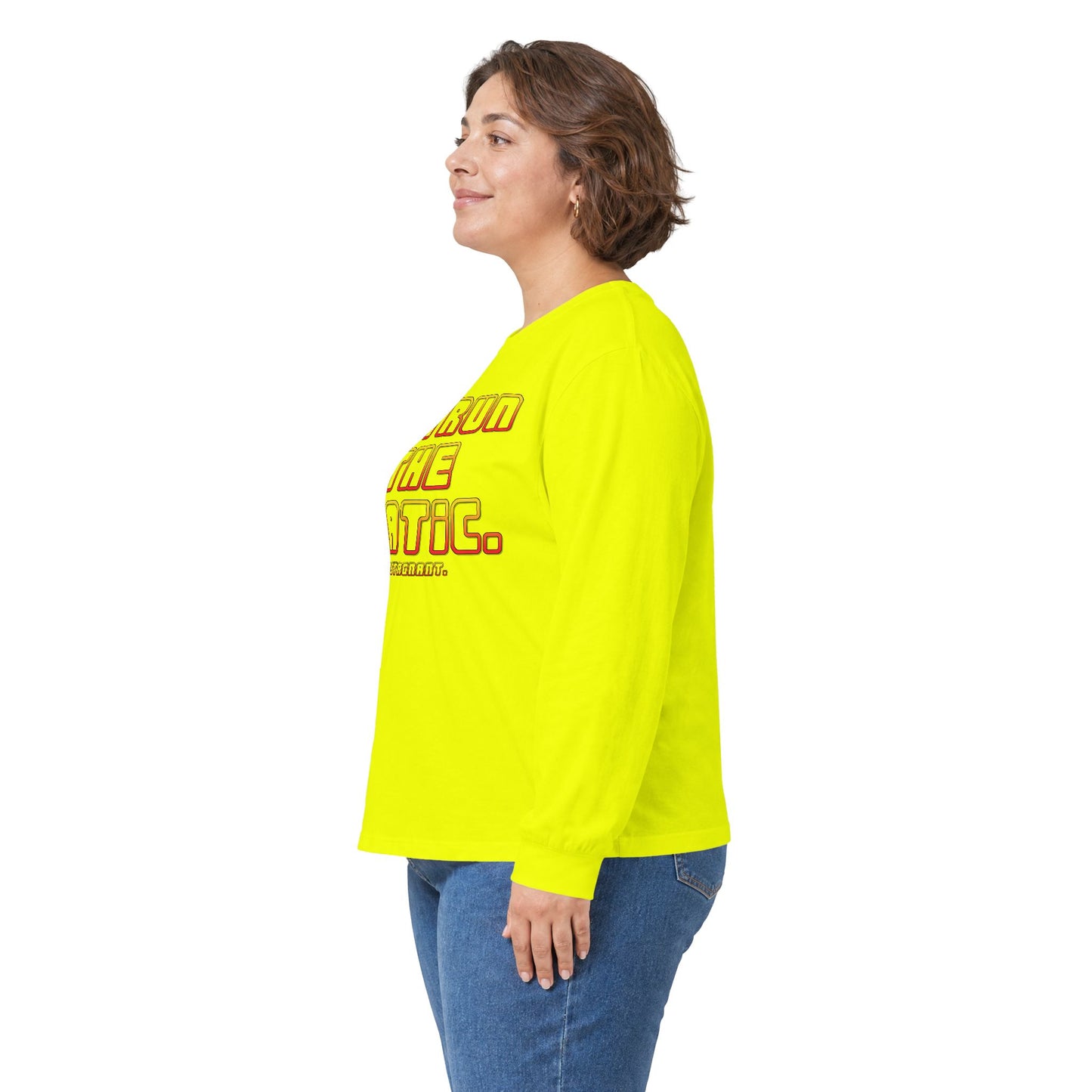 Outrun The Static Non-Stop  — Long Sleeve Retro Vaporwave Graphic Shirt