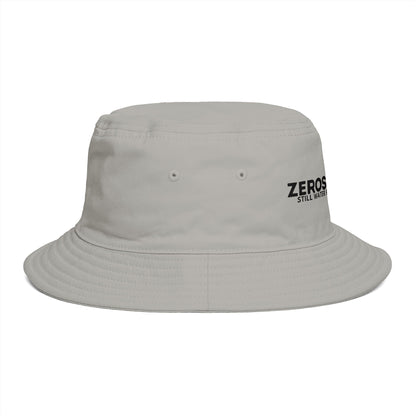 Bucket Hat — "Zerostagnant: Still Water Roots. Keep Moving."