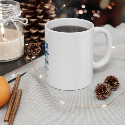 Ocean & Marsh Scenic Ceramic Mug – Still Water Rots, Keep Moving.