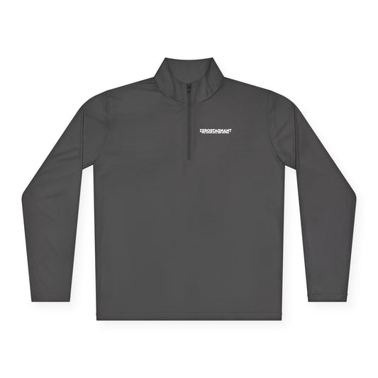 Quarter-Zip Pullover — "Zerostagnant: Still Water Rots. Keep Moving."