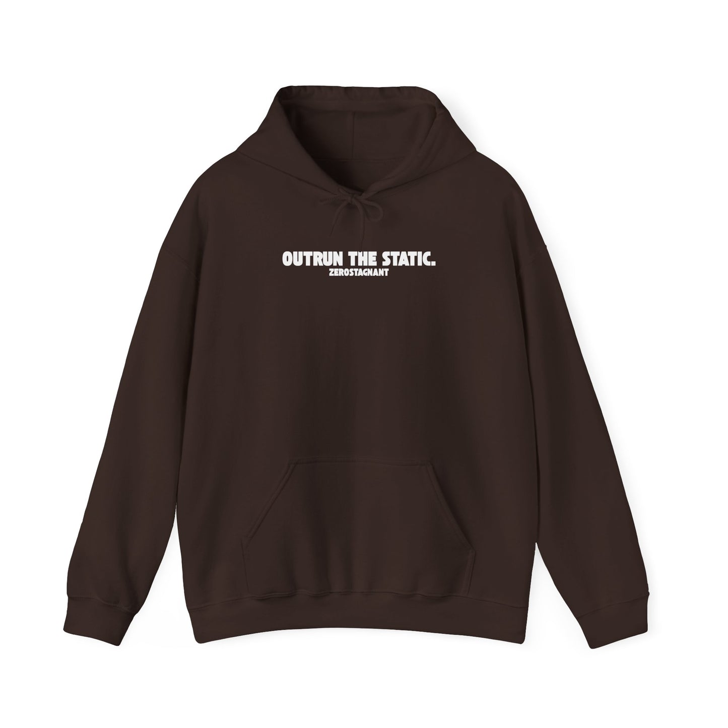 Outrun The Static, Hoodie — Unisex Heavy Blend™ Hooded Sweatshirt — Motivational Fitness Hoodie