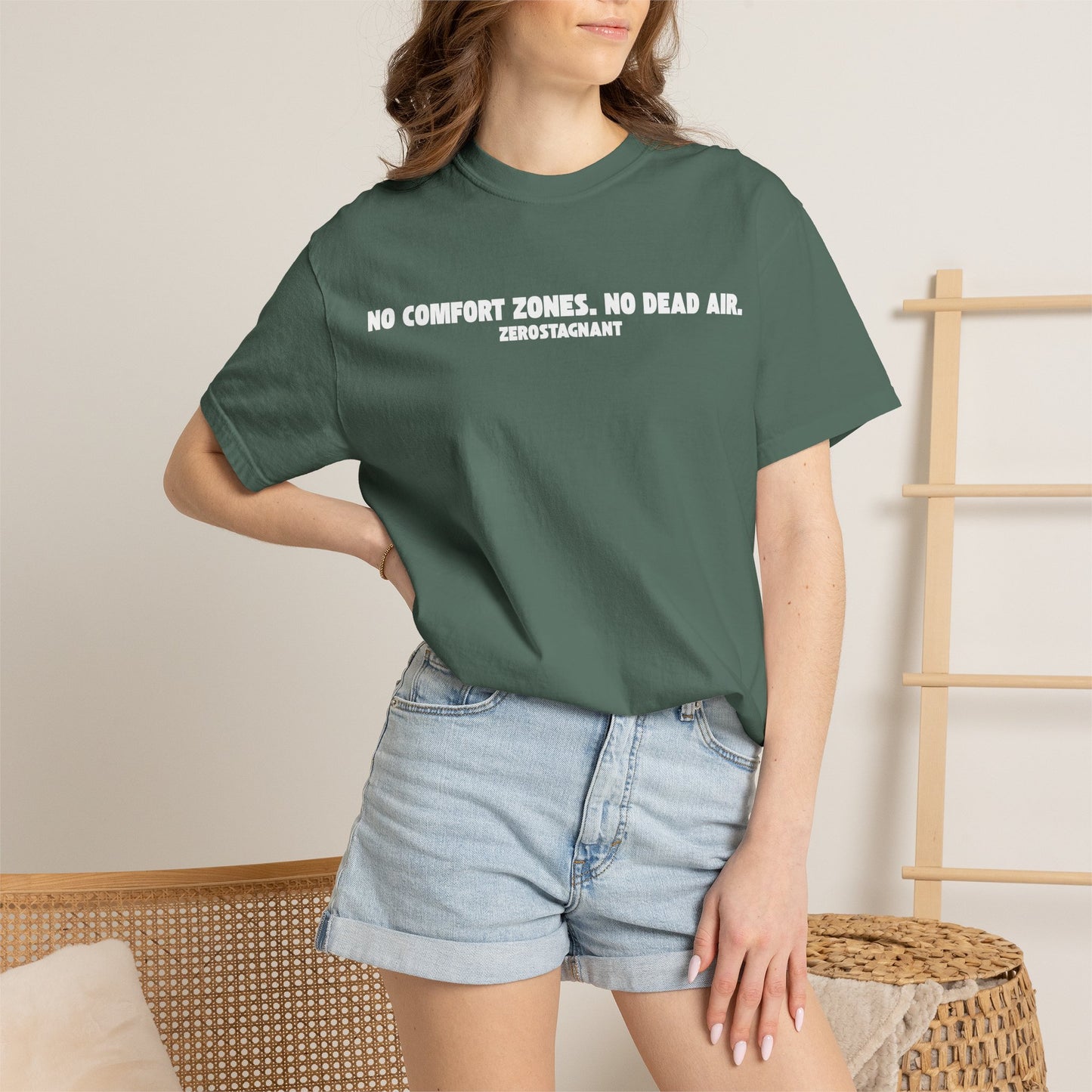 No Comfort Zones. No Dead Air. - Unisex Garment-Dyed T-shirt
