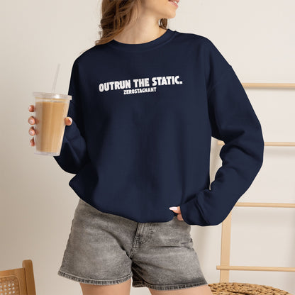 Outrun the Static T-Shirt — Unisex Garment-Dyed T-shirt—Motivational Fitness Tee