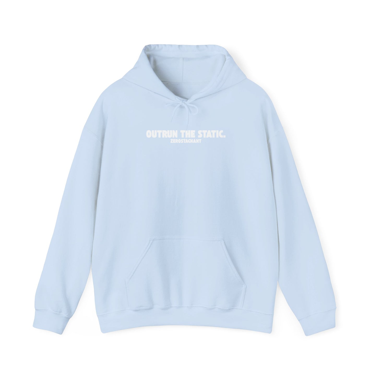 Outrun The Static, Hoodie — Unisex Heavy Blend™ Hooded Sweatshirt — Motivational Fitness Hoodie